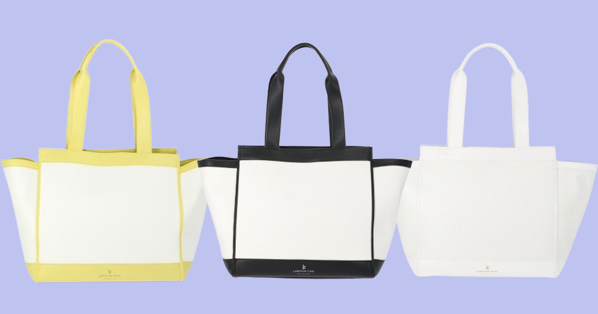 London Fog Womens Dalia Boxy Canvas Beach Tote London Fog Womens Dalia Boxy Canvas Beach Tote