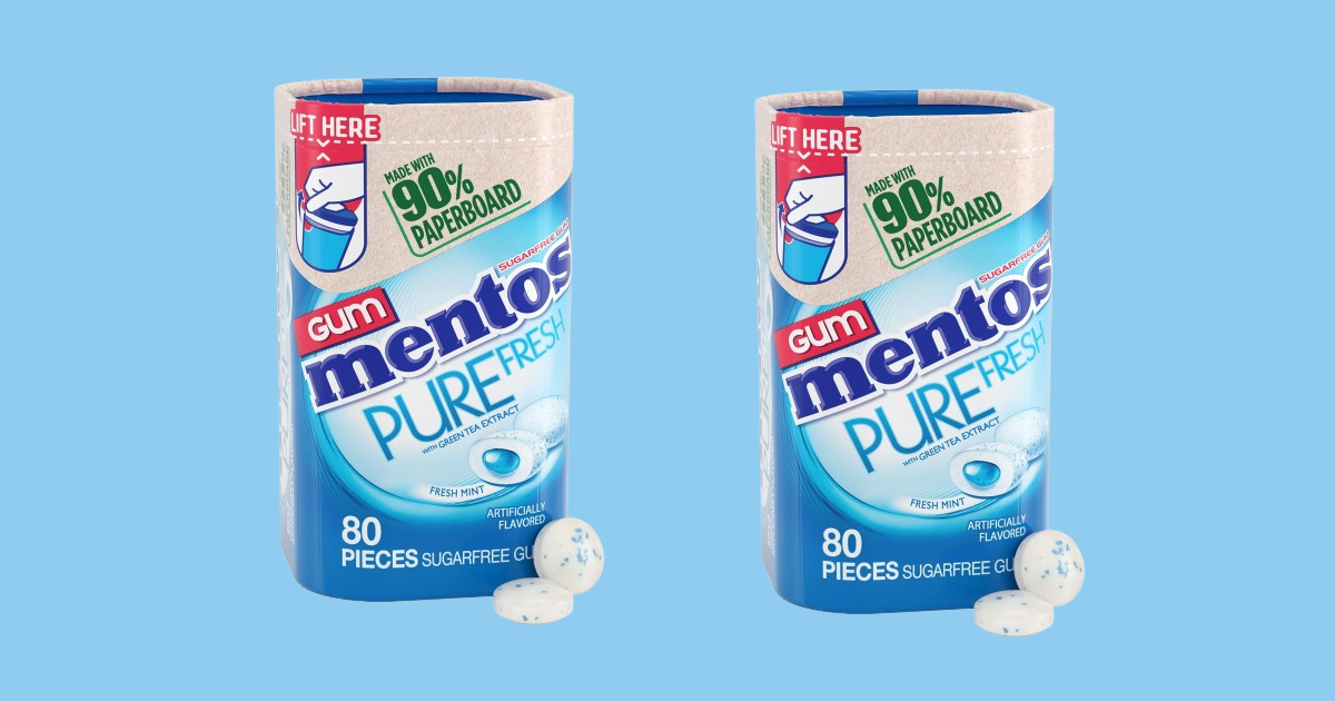 Mentos pure fresh sugar free chewing gum fresh mint 80 piece Mentos pure fresh sugar free chewing gum fresh mint 80 piece