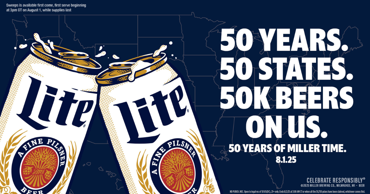 Miller Lite Turns 50 – Free Beers on August 1!