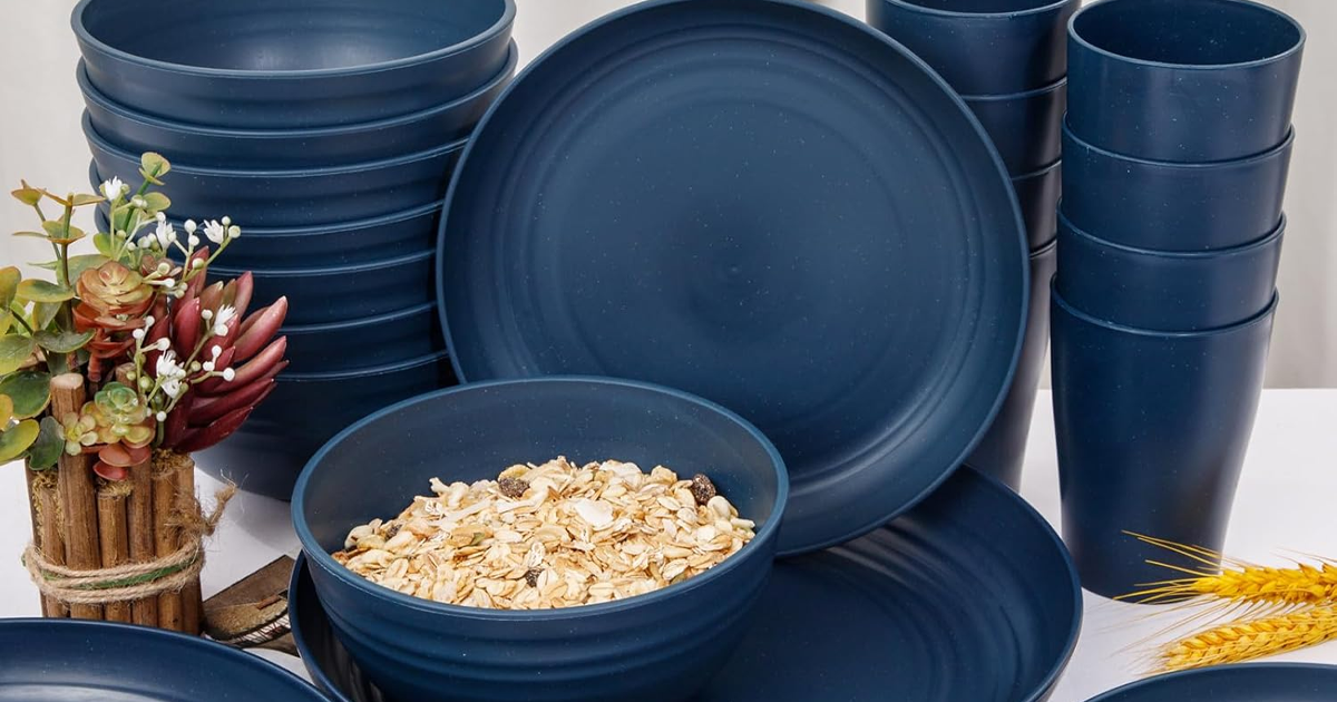 Supernal Wheat Straw Dinnerware Sets Set For 8 Supernal Wheat Straw Dinnerware Sets Set For 8