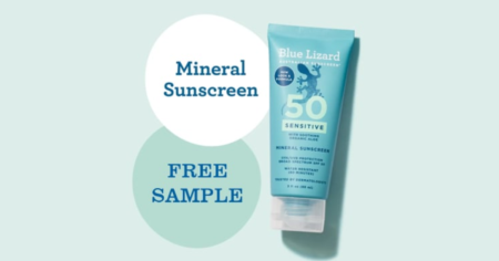 free blue Lizard Sensitive Mineral SPF 50 Sunscreen Lotion Sample
