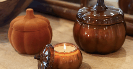 BHG Pumpkin Jar Candles