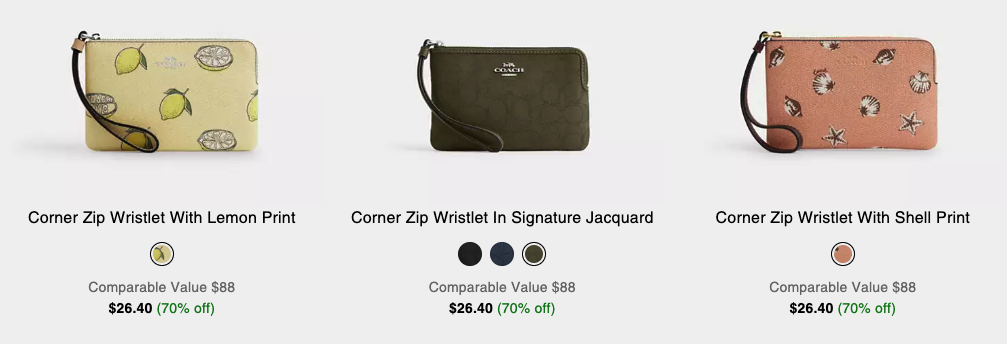 Coach Wristlets