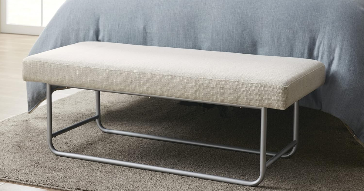 Martha Stewart Eve Upholstered Entryway Accent Bench