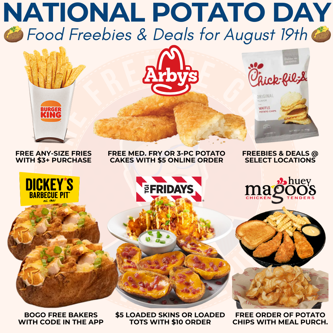 National Potato Day Food Freebies Deals National Potato Day Food Freebies Deals