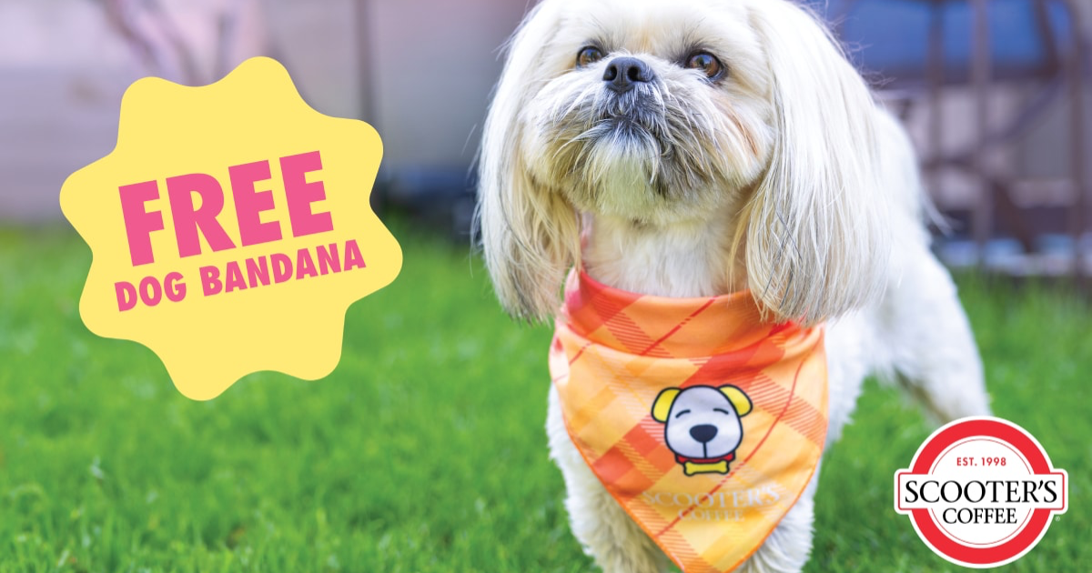 Scooter s Coffee Free Bandana for National Dog Day Scooter s Coffee Free Bandana for National Dog Day