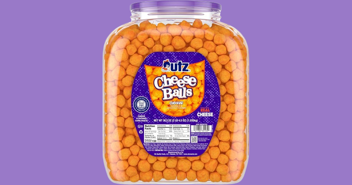 Utz Cheese Balls Barrel