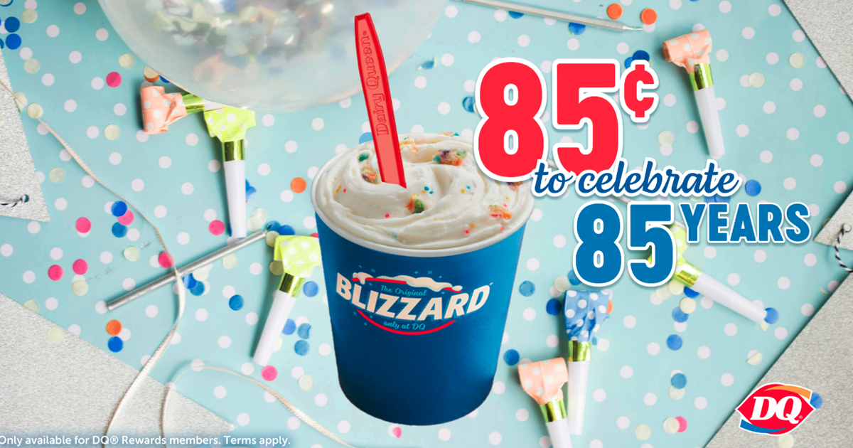 dq 85 cent blizzards dq 85 cent blizzards